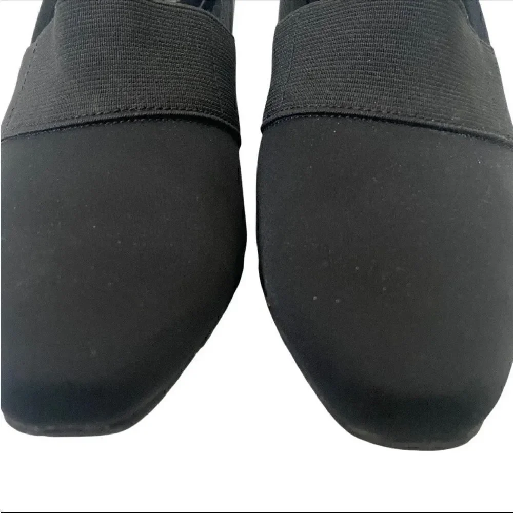 Coach and Four | Black Savory Fabric Slip On Elastic Heels In Women’s | 6.5M